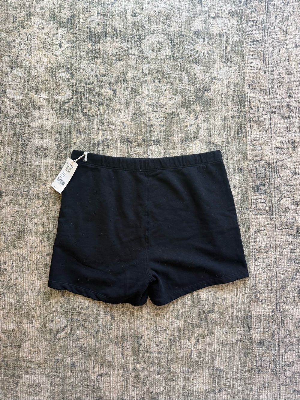 NWT MATE the Label 100% Organic Cotton Black Sweat Shorts Fleece Lounge XL - Picture 5 of 6